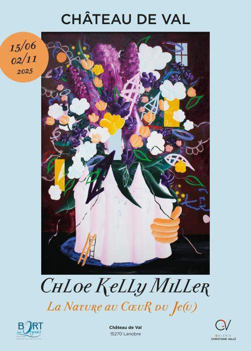 Au cœur du Château de Val, l’exposition « La nature au cœur du je(u) » de Chloé Kelly Miller invite le visiteur à une plongée dans les méandres de l'identité et de la nature humaine. L’artiste, qui explore l’inconscient à travers la peinture, la sculpture, la photographie et la poésie, propose une réflexion subtile sur le jeu de l’identité et de l’environnement, où le « je » et le « jeu » ne font qu’un.